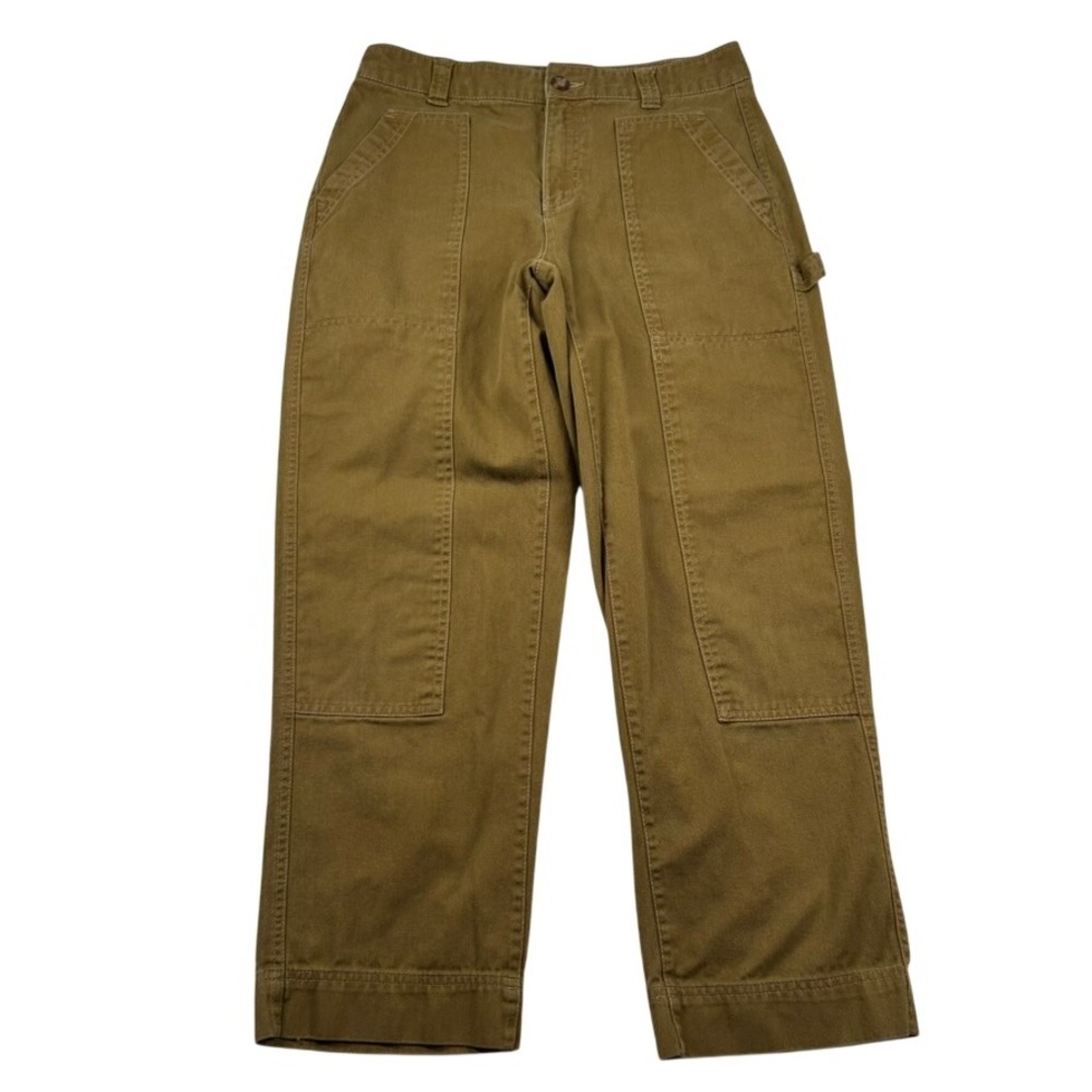Old Navy Carpenter Pants Womens 10 High-Rise Straight Utility Double Knee Canvas
